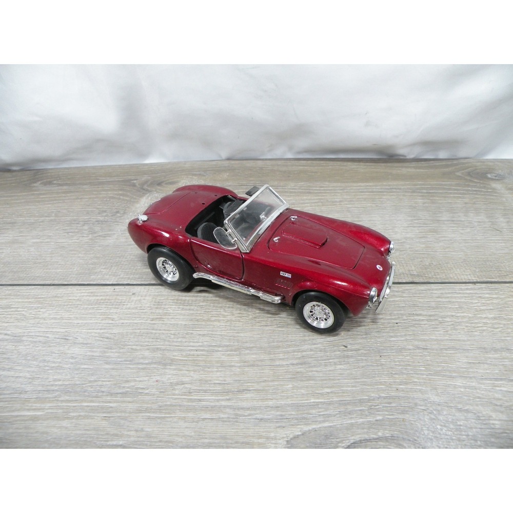 Vintage Shelby Cobra 427 S/C Diecast Model Car - Metallic Burgundy 1:24 Scale